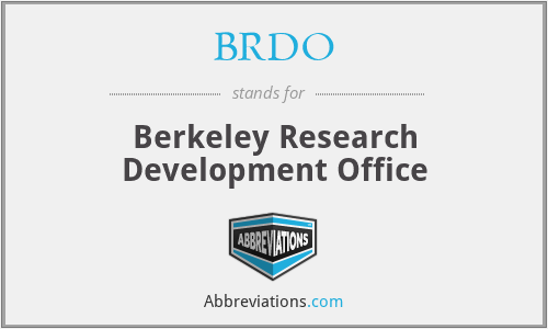 BRDO - Berkeley Research Development Office