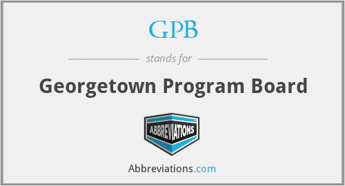 GPB - Georgetown Program Board
