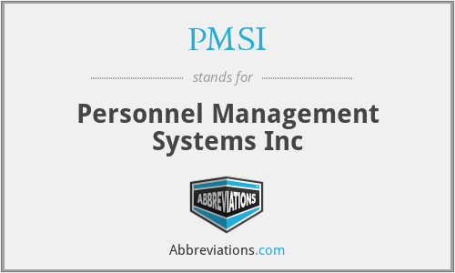 PMSI - Personnel Management Systems Inc