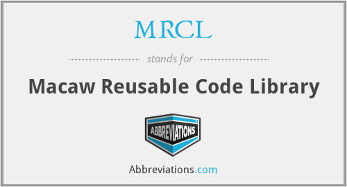 MRCL - Macaw Reusable Code Library