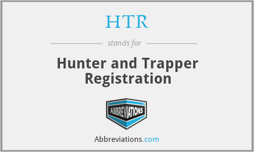 HTR - Hunter and Trapper Registration