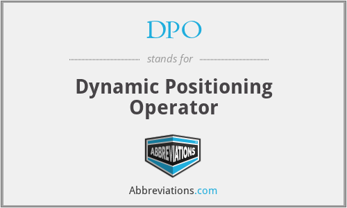 DPO - Dynamic Positioning Operator