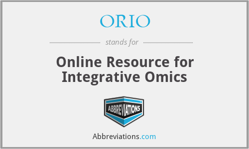 ORIO - Online Resource for Integrative Omics