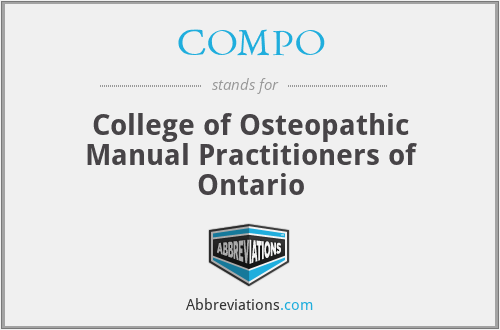 COMPO - College of Osteopathic Manual Practitioners of Ontario