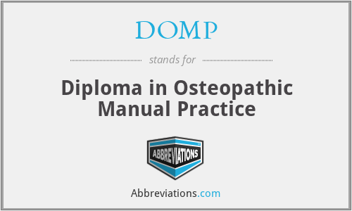 DOMP - Diploma in Osteopathic Manual Practice