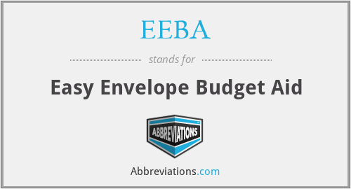 EEBA - Easy Envelope Budget Aid