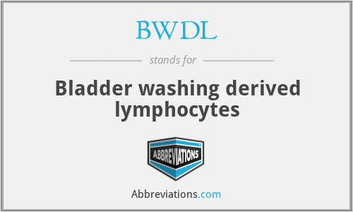 BWDL - Bladder washing derived lymphocytes