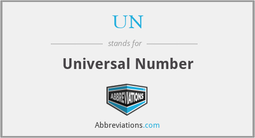 UN - Universal Number
