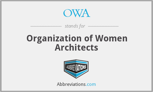 OWA - Organization of Women Architects