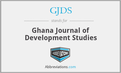 GJDS - Ghana Journal of Development Studies