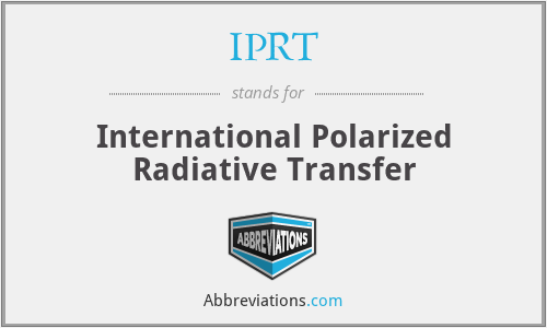 IPRT - International Polarized Radiative Transfer