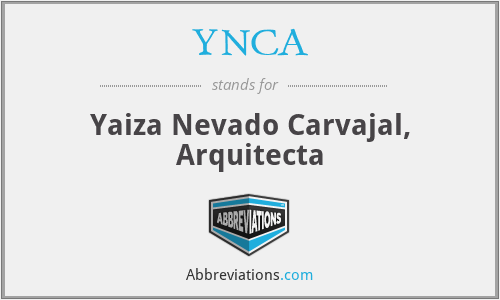 YNCA - Yaiza Nevado Carvajal, Arquitecta