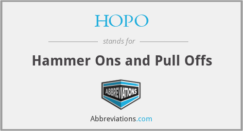HOPO - Hammer Ons and Pull Offs