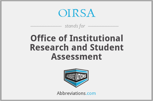 OIRSA - Office of Institutional Research and Student Assessment