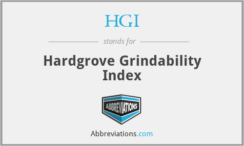 HGI - Hardgrove Grindability Index