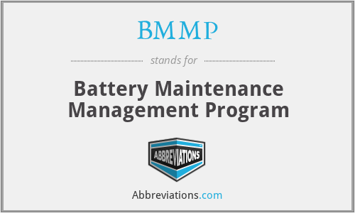 BMMP - Battery Maintenance Management Program