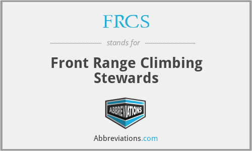 FRCS - Front Range Climbing Stewards