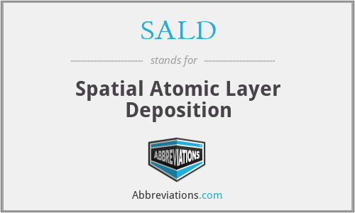 SALD - Spatial Atomic Layer Deposition