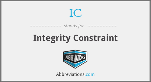 IC - Integrity Constraint