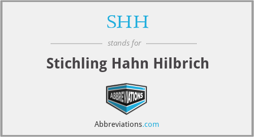 SHH - Stichling Hahn Hilbrich