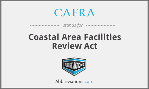 CAFRA - Coastal Area Facilities Review Act