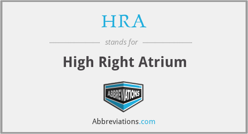 HRA - High Right Atrium