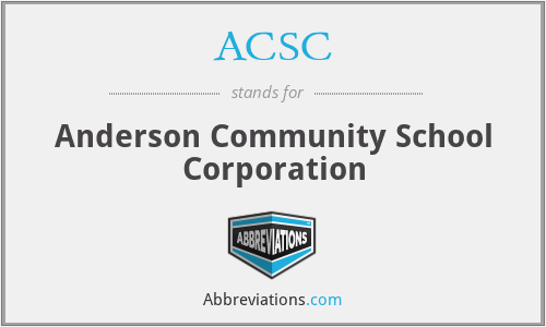 ACSC - Anderson Community School Corporation