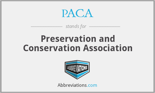 PACA - Preservation and Conservation Association