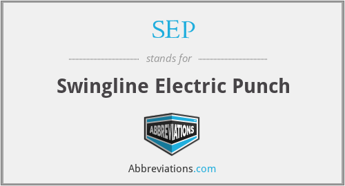 SEP - Swingline Electric Punch