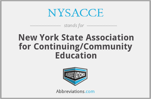 NYSACCE - New York State Association for Continuing/Community Education