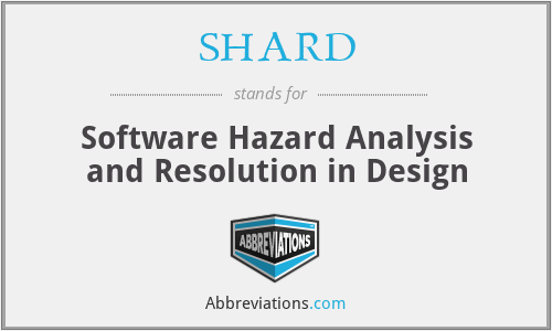 SHARD - Software Hazard Analysis and Resolution in Design