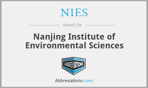 NIES - Nanjing Institute of Environmental Sciences