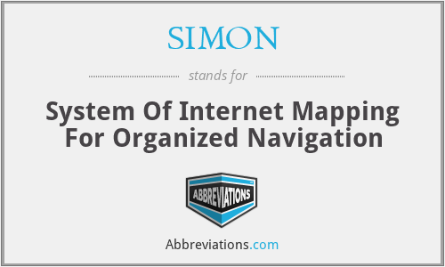 SIMON - System Of Internet Mapping For Organized Navigation