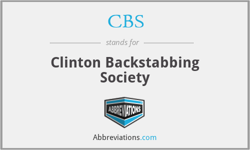 CBS - Clinton Backstabbing Society