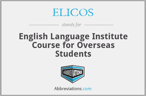 ELICOS - English Language Institute Course for Overseas Students