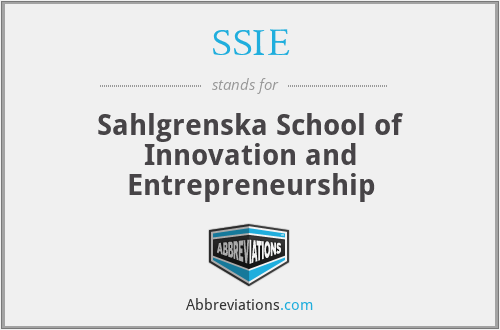 SSIE - Sahlgrenska School of Innovation and Entrepreneurship