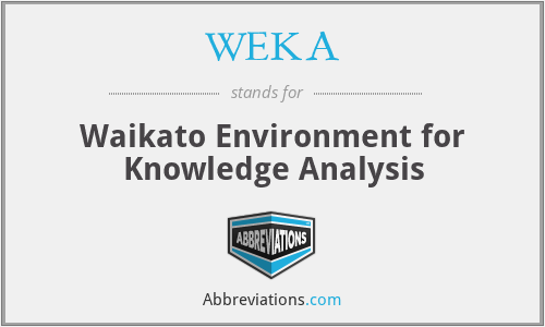 WEKA - Waikato Environment for Knowledge Analysis