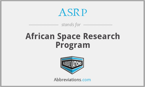 ASRP - African Space Research Program