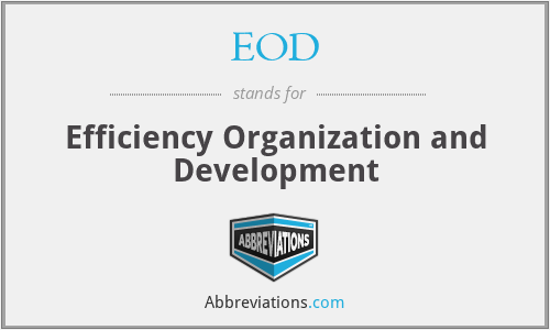 EOD - Efficiency Organization and Development