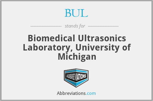 BUL - Biomedical Ultrasonics Laboratory, University of Michigan