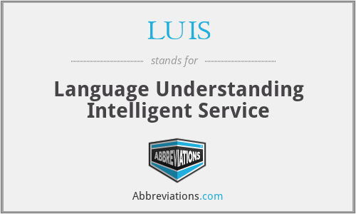 LUIS - Language Understanding Intelligent Service