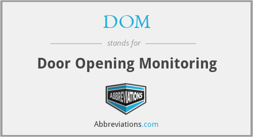 DOM - Door Opening Monitoring