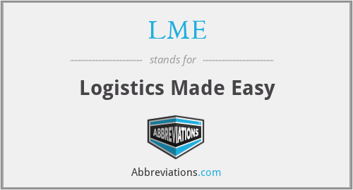 LME - Logistics Made Easy