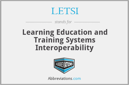 LETSI - Learning Education and Training Systems Interoperability