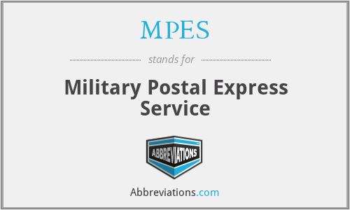 MPES - Military Postal Express Service