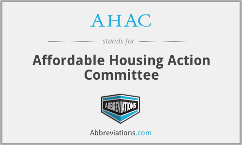 AHAC - Affordable Housing Action Committee