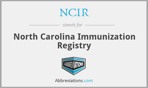 NCIR - North Carolina Immunization Registry