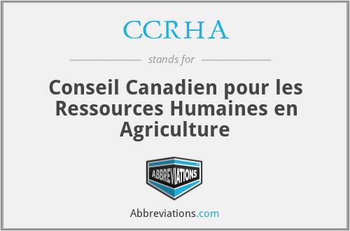 CCRHA - Conseil Canadien pour les Ressources Humaines en Agriculture