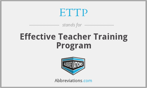 ETTP - Effective Teacher Training Program