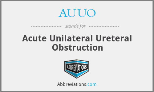 AUUO - Acute Unilateral Ureteral Obstruction